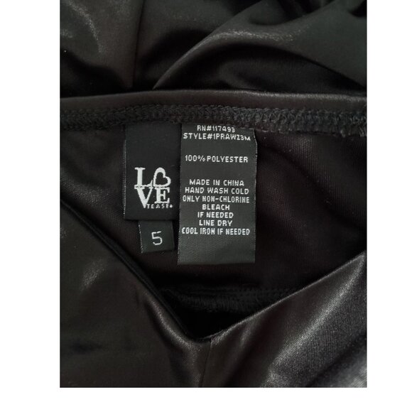 BNWT Love Tease Black Satin Short Dress Semi Formal Size 5 Ruched front and back - Picture 11 of 12